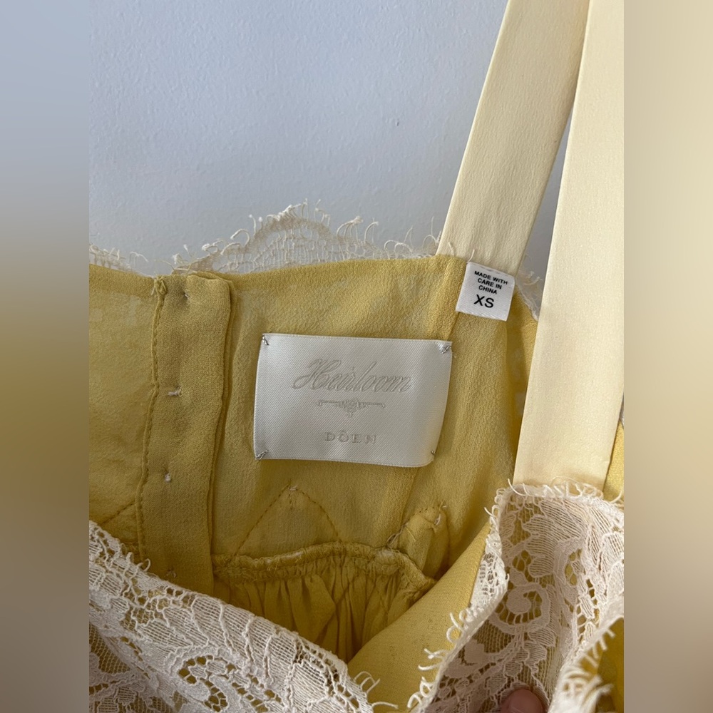 DÔEN Heirloom Analia dress in dandelion yellow, XS - Picture 6 of 10